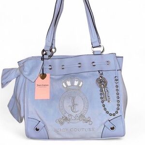 Juicy Couture “Classic Juicy Lover” Daydreamer Tote Bag,  blue